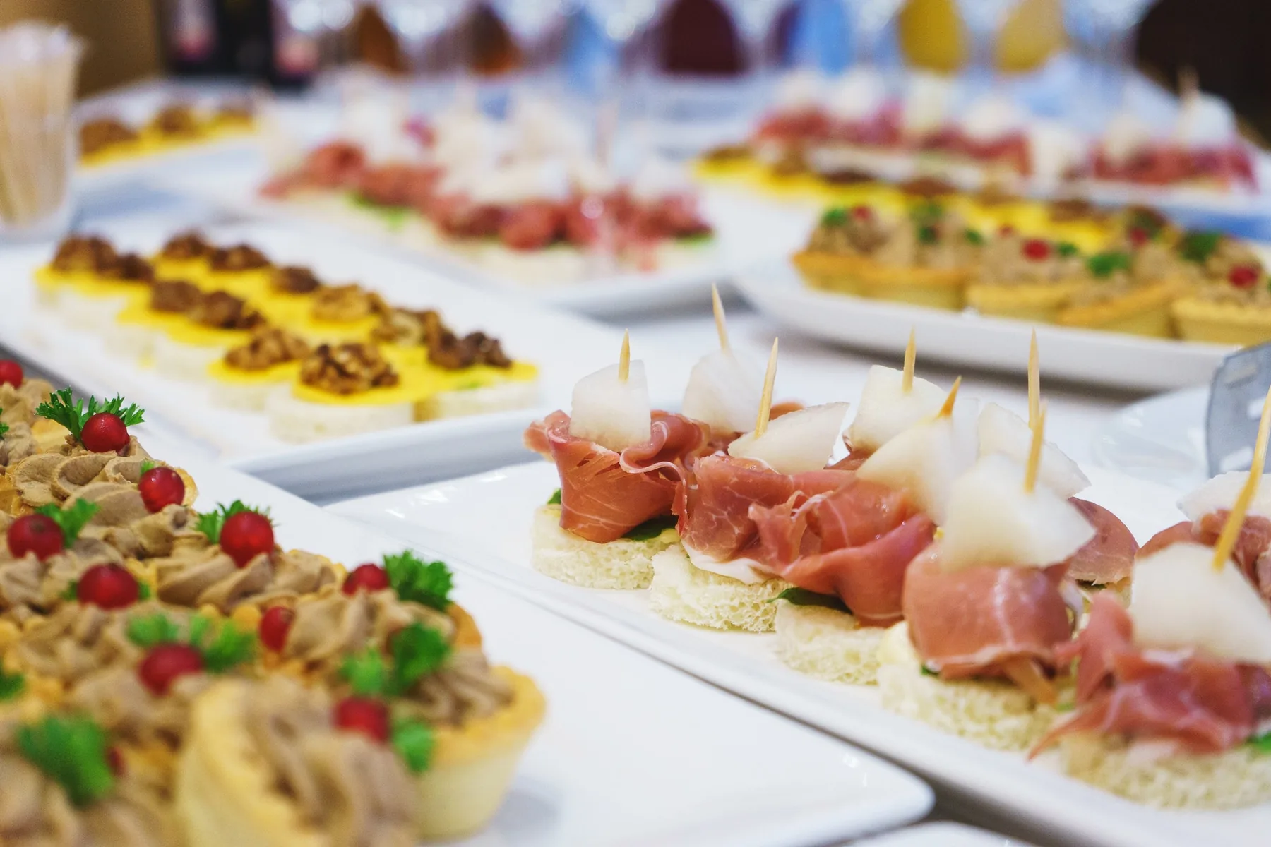 Buffet table